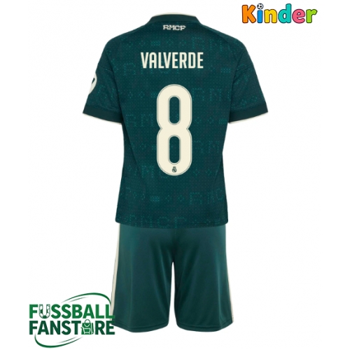 Real Madrid Federico Valverde #8 Replik Auswärtstrikot Kinder 2026-27 Kurzarm (+ Kurze Hosen)